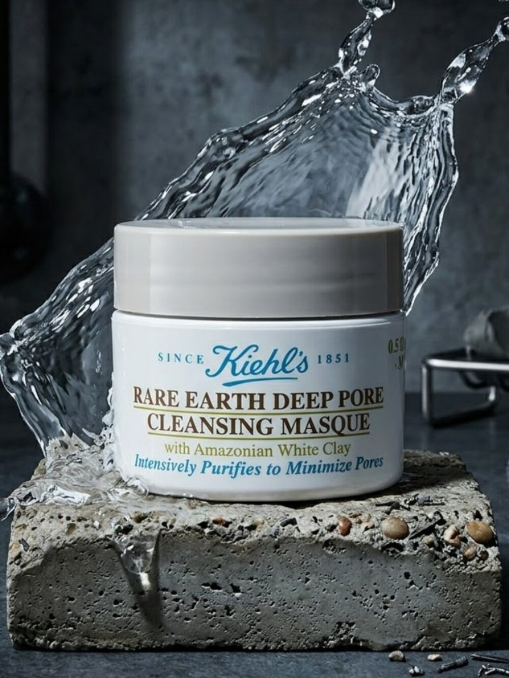 Kiehls Rare Earth Deep Pore Cleansing Masque 14ml Travel Size NIB Clay Mask Acne